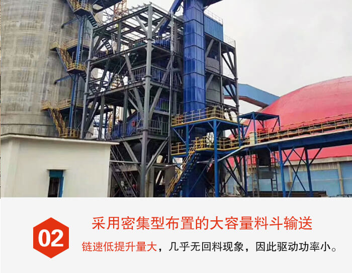 鬥式提升機料鬥的排列比較緊密可以防止回料現象的出現。